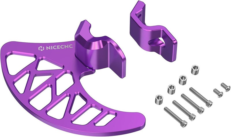 NICECNC Purple Front Brake Caliper Disc Cover Protector Compatible with Surron Light bee X/S/ L1E Compatible with Segway X160 X260 See Fitmnet - Image 1